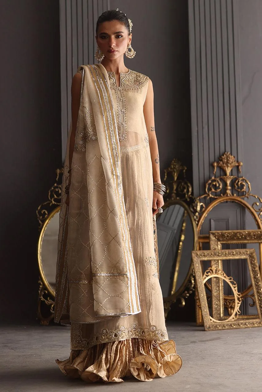 Deepak Perwani Diya Wedding Edit Gold Tissue – view 4 – Poshaq