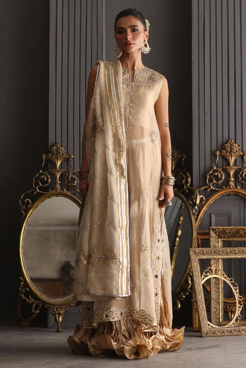 Deepak Perwani Diya Wedding Edit Gold Tissue – view 6 – Poshaq