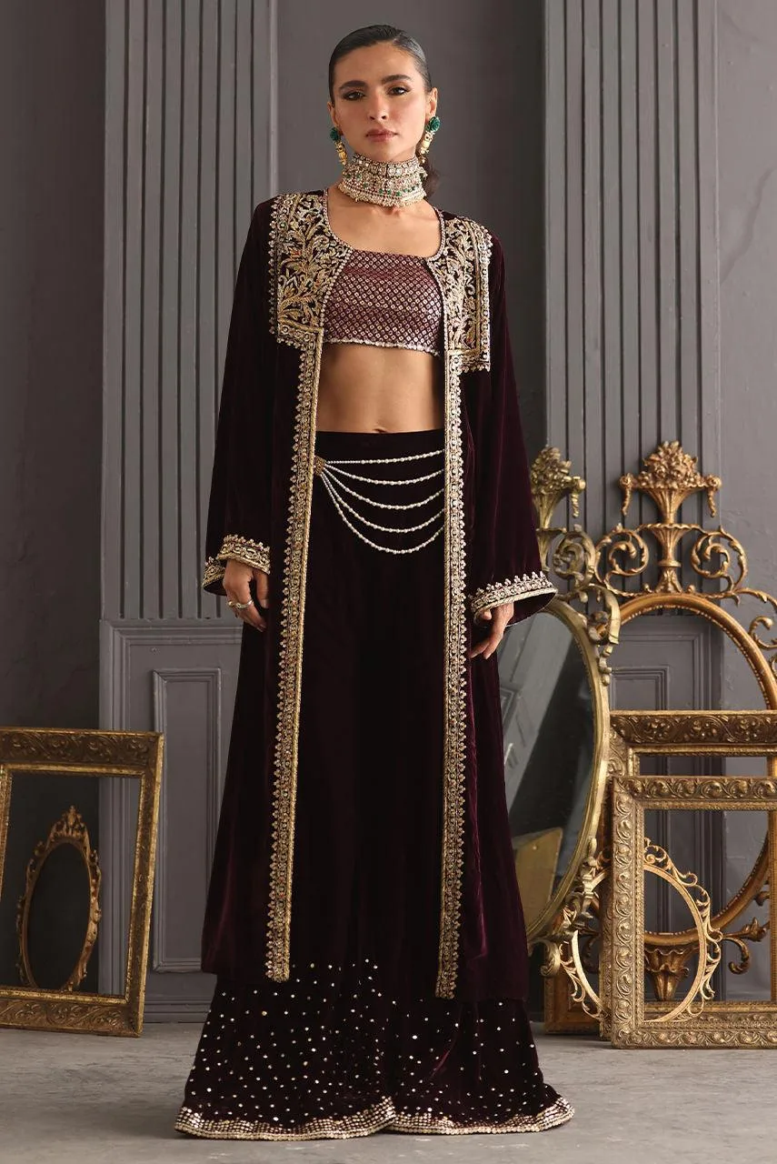 Deepak Perwani Diya Wedding Edit Velvet – view 1 – Poshaq