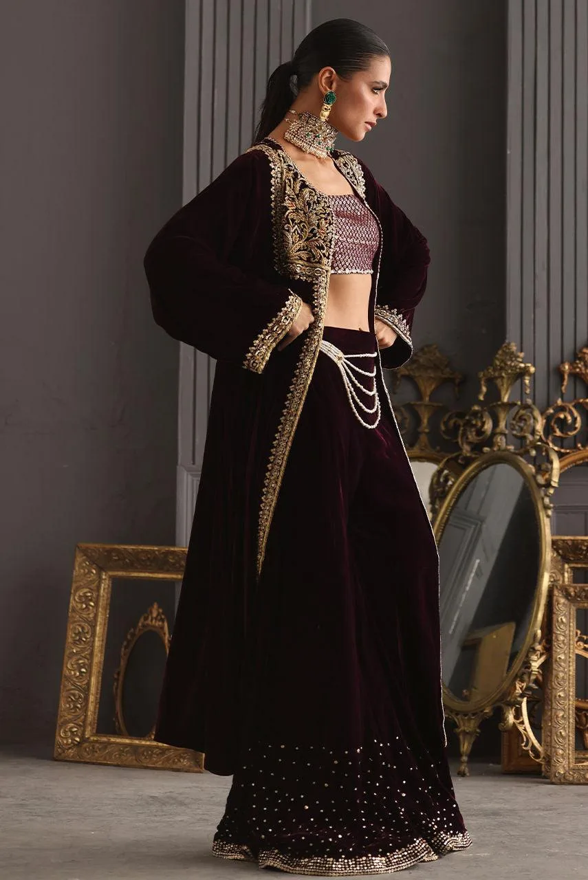Deepak Perwani Diya Wedding Edit Velvet – view 5 – Poshaq
