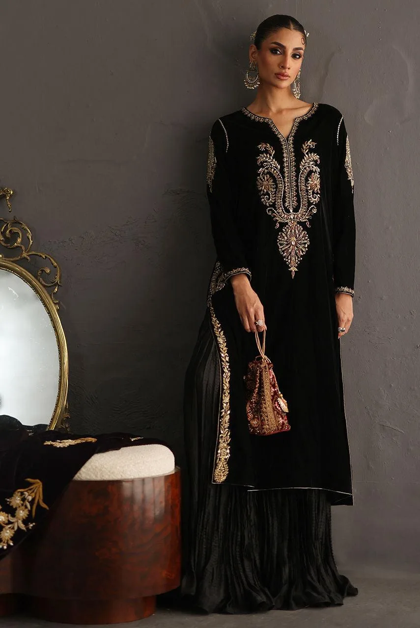 Deepak Perwani Diya Wedding Edit Magenta Velvet – view 3 – Poshaq