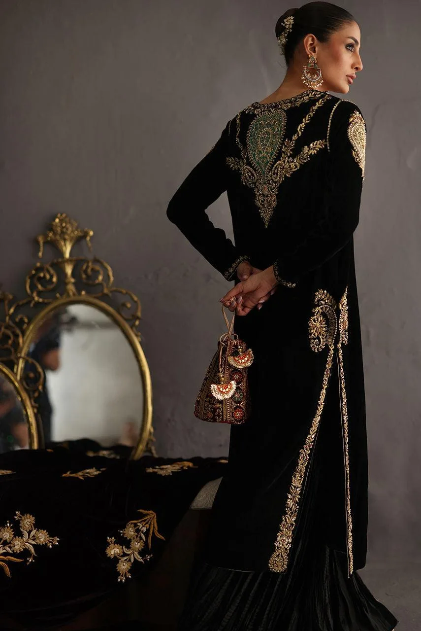 Deepak Perwani Diya Wedding Edit Magenta Velvet – view 7 – Poshaq