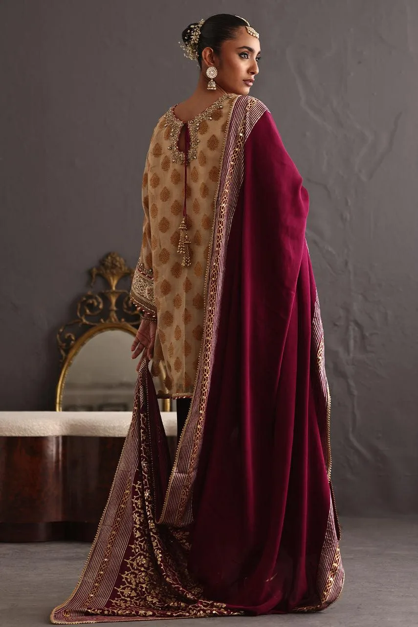 Deepak Perwani Diya Wedding Edit White Jacquard – view 2 – Poshaq