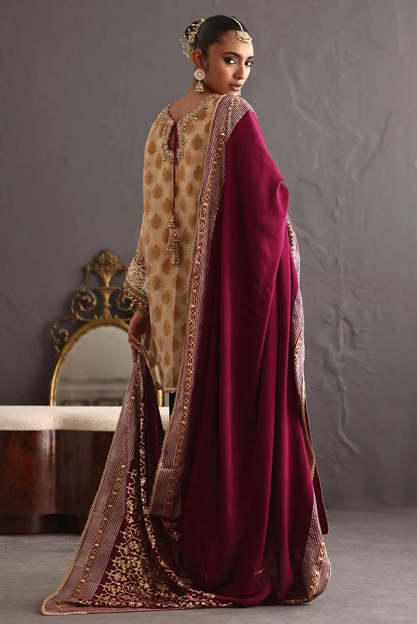 Deepak Perwani Diya Wedding Edit White Jacquard – view 4 – Poshaq