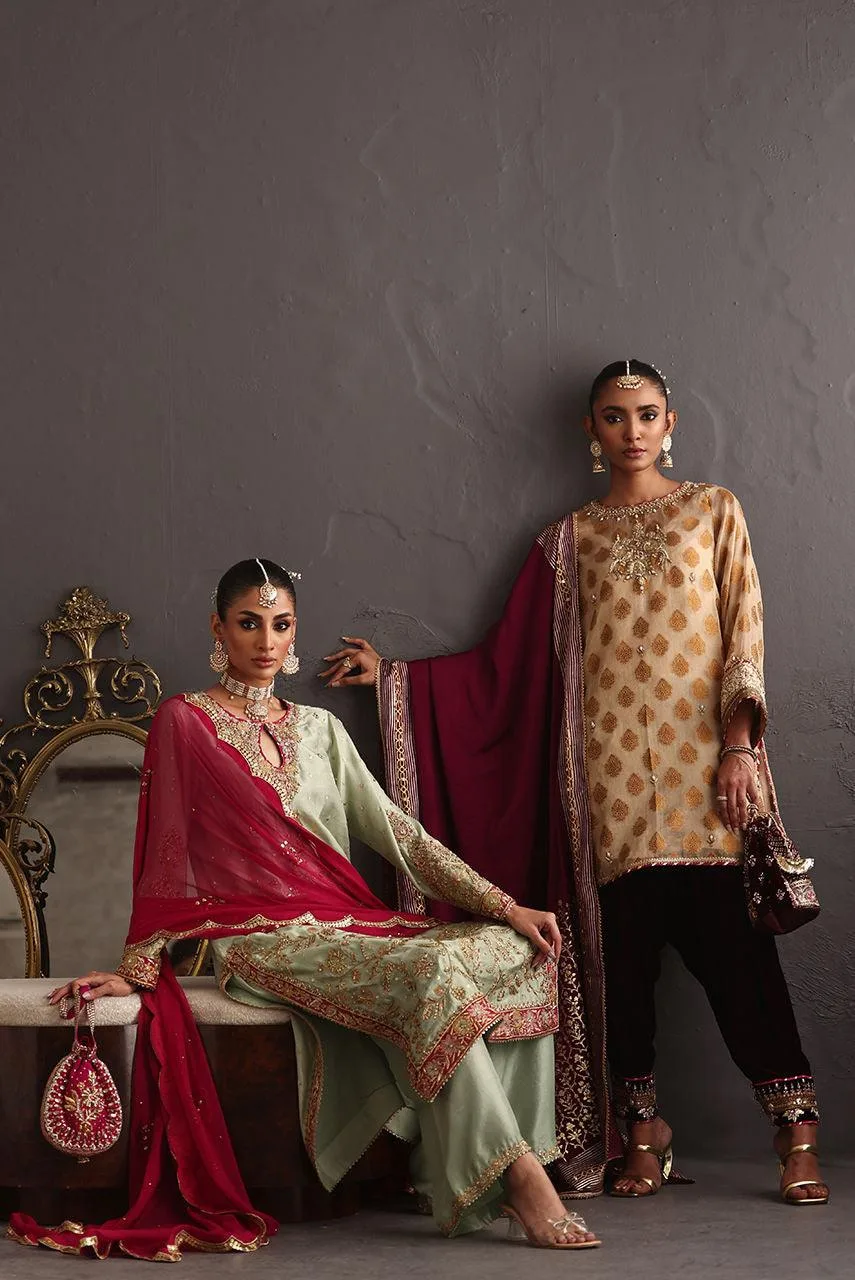 Deepak Perwani Diya Wedding Edit White Jacquard – view 7 – Poshaq