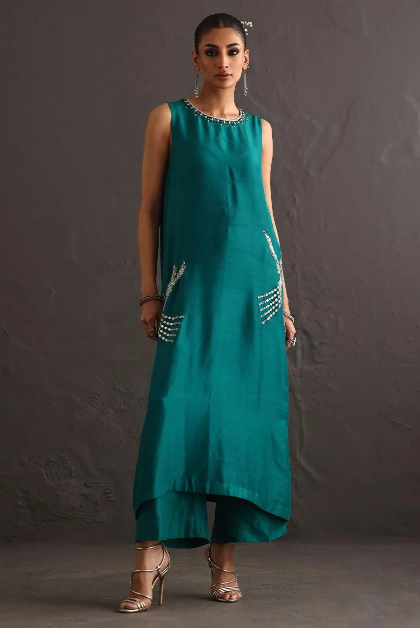 Deepak Perwani Diya Wedding Edit Raw Silk – view 2 – Poshaq