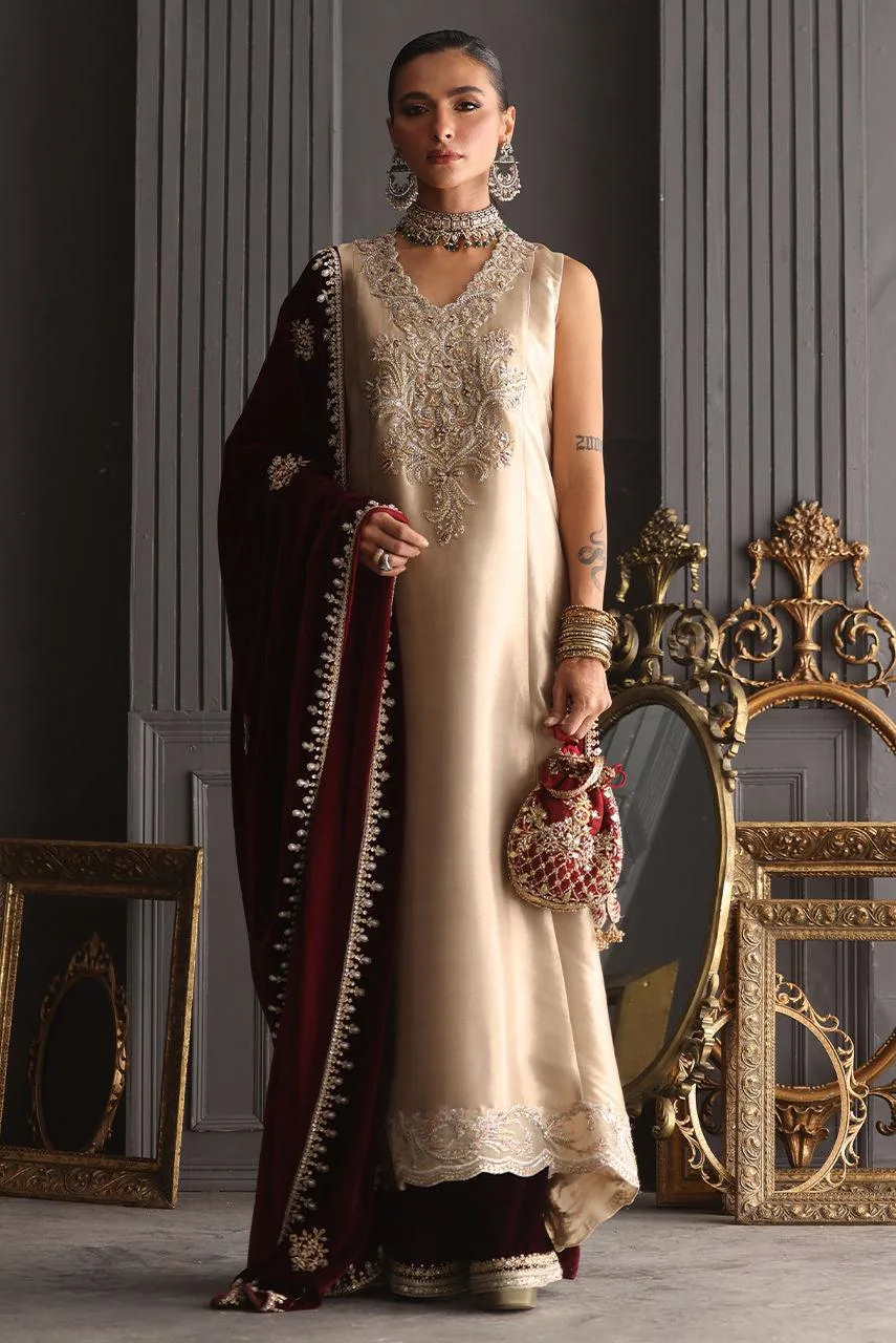 Deepak Perwani Diya Wedding Edit Gold Velvet – view 8 – Poshaq