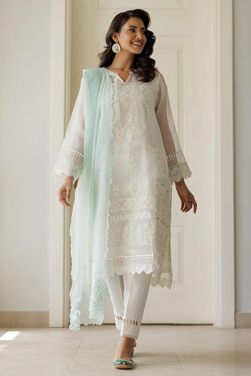 Deepak Perwani Summer Festive 25 Silver Cotton – view 1 – Poshaq