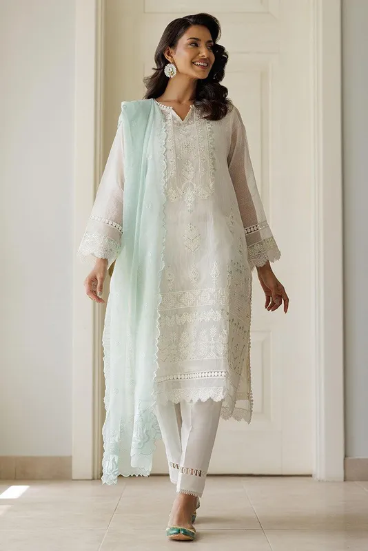 Deepak Perwani Summer Festive 25 Silver Cotton – view 1 – Poshaq