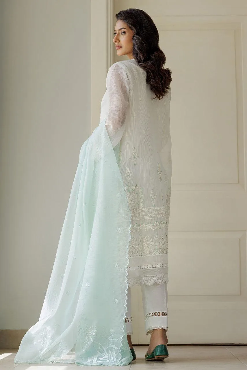 Deepak Perwani Summer Festive 25 Silver Cotton – view 2 – Poshaq