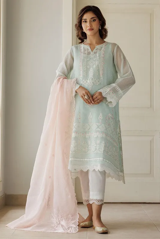 Deepak Perwani Summer Festive 25 Silver Cotton – view 1 – Poshaq