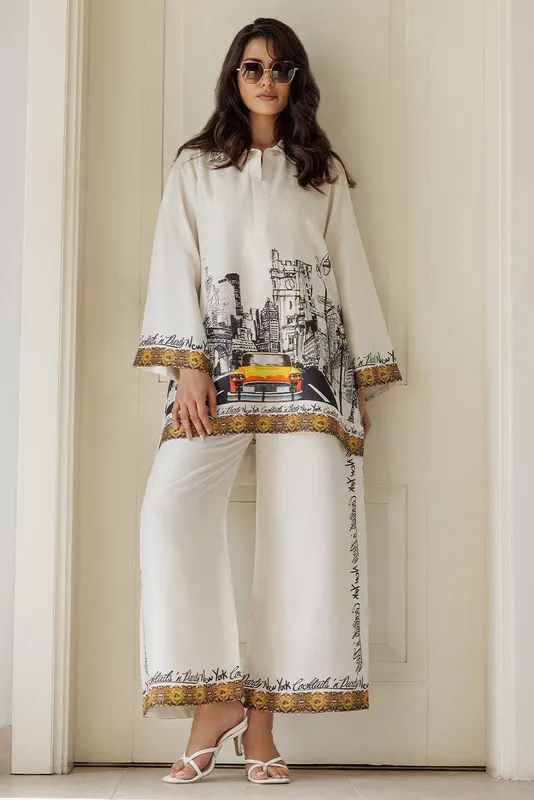Deepak Perwani Summer Festive 25 Yellow – view 1 – Poshaq