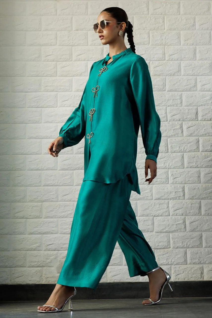 Deepak Perwani Summer Festive 25 Silver Raw Silk – view 2 – Poshaq