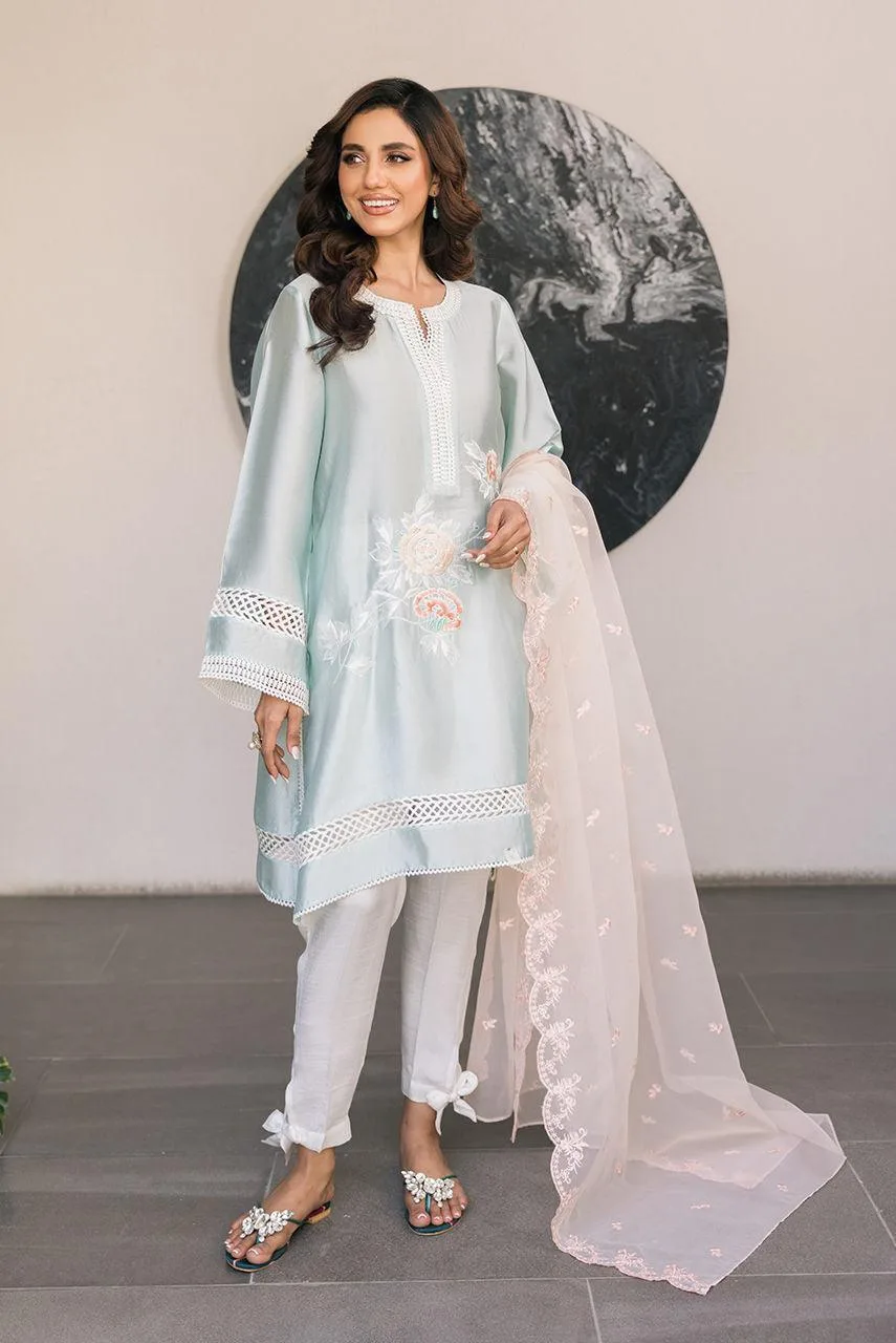 Deepak Perwani Eid Edit 25 Pink Organza – view 1 – Poshaq