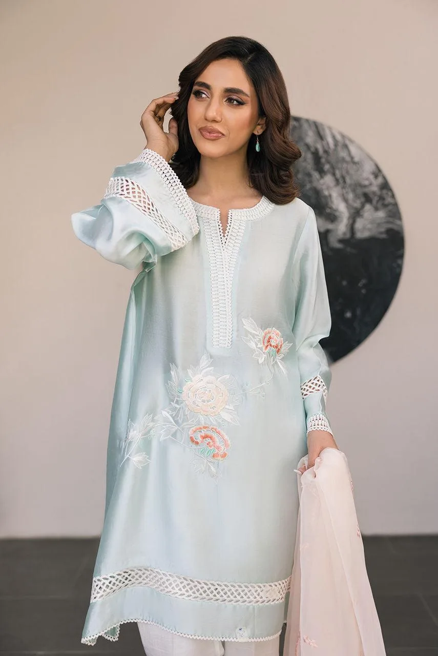 Deepak Perwani Eid Edit 25 Pink Organza – view 4 – Poshaq