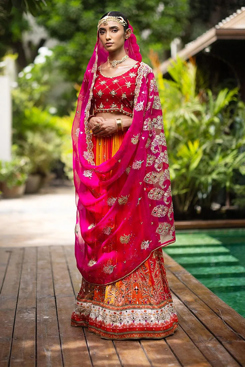 Deepak Perwani Jaipur Heritage Wedding Wear Organza – view 4 – Poshaq