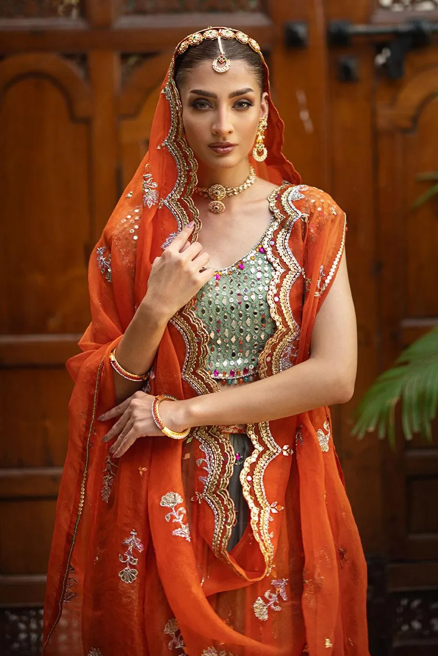 Deepak Perwani Jaipur Heritage Wedding Wear Organza – view 3 – Poshaq