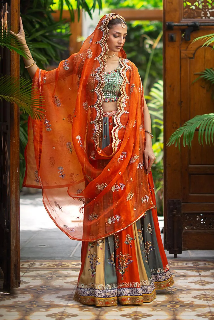 Deepak Perwani Jaipur Heritage Wedding Wear Organza – view 5 – Poshaq