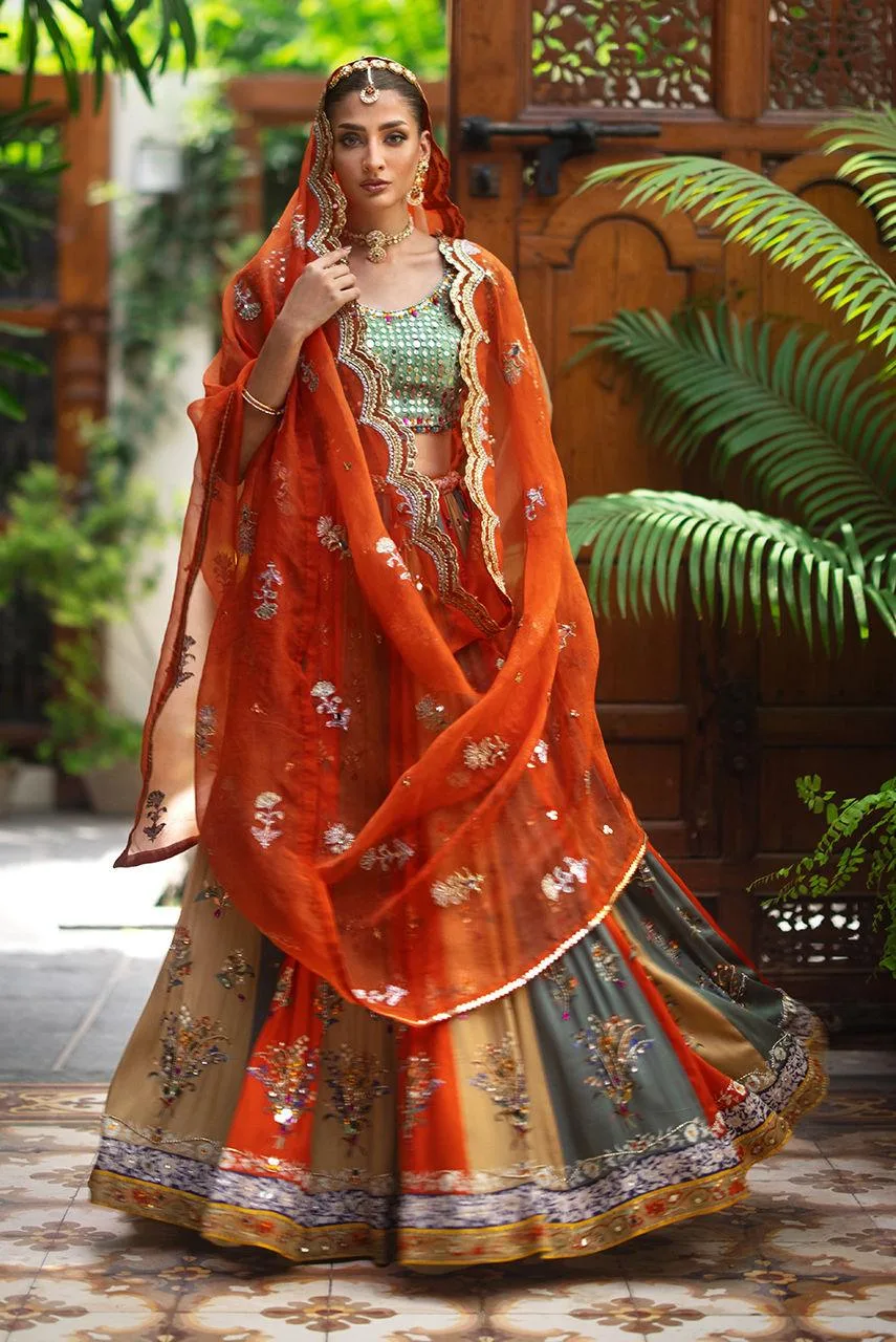 Deepak Perwani Jaipur Heritage Wedding Wear Organza – view 6 – Poshaq