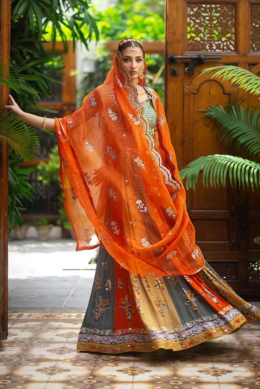Deepak Perwani Jaipur Heritage Wedding Wear Organza – view 7 – Poshaq