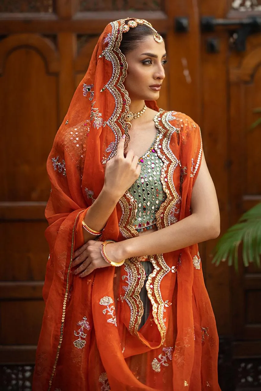 Deepak Perwani Jaipur Heritage Wedding Wear Organza – view 8 – Poshaq