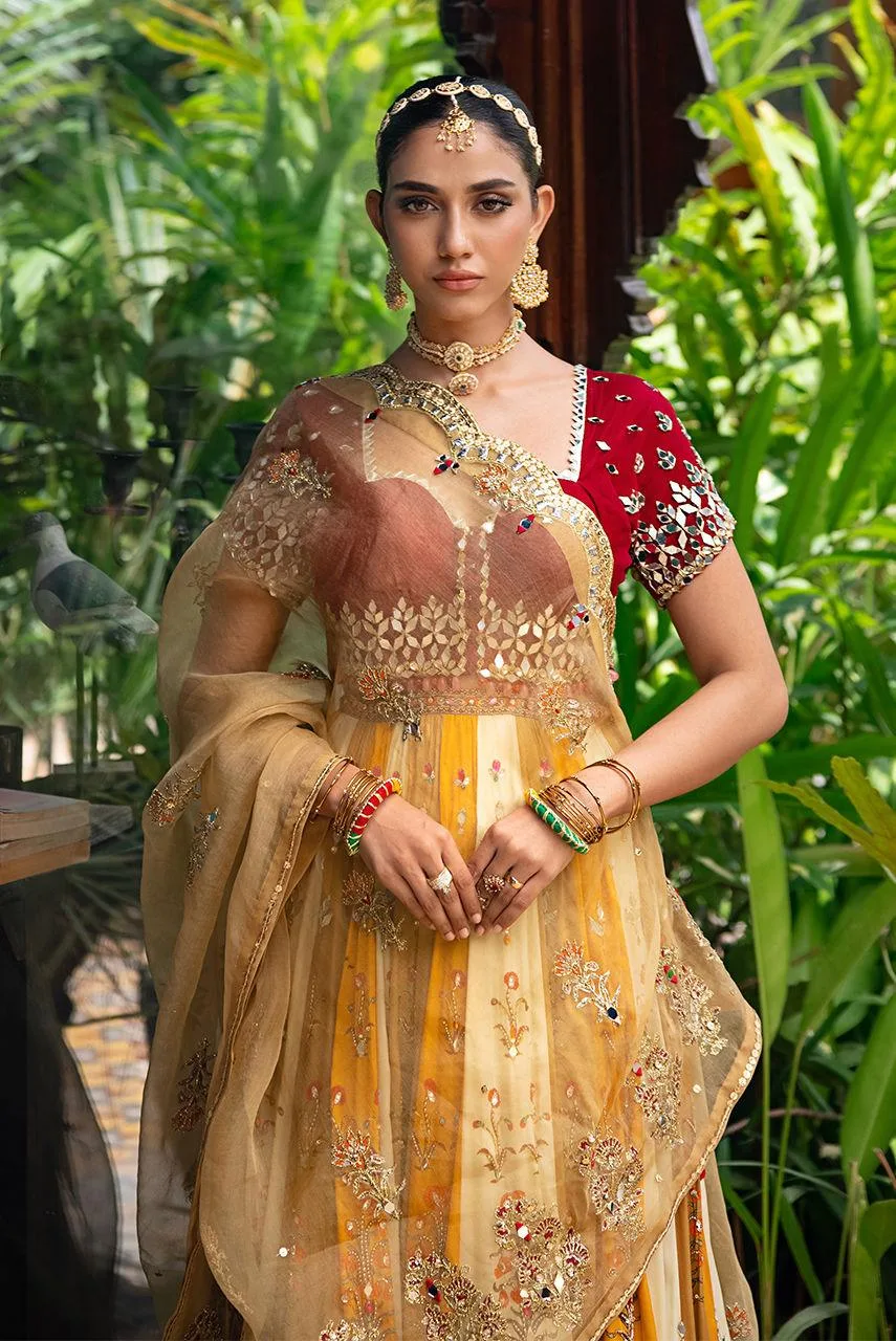 Deepak Perwani Jaipur Heritage Wedding Wear Organza – view 3 – Poshaq