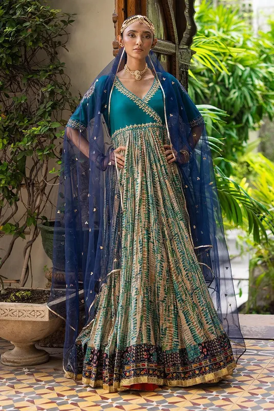 Deepak Perwani Jaipur Heritage Wedding Wear Net – view 1 – Poshaq