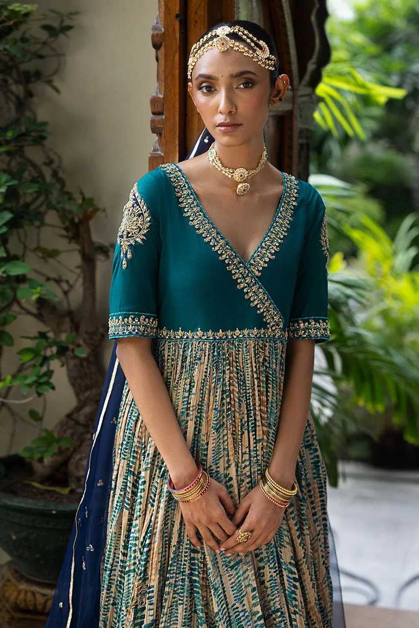 Deepak Perwani Jaipur Heritage Wedding Wear Net – view 3 – Poshaq