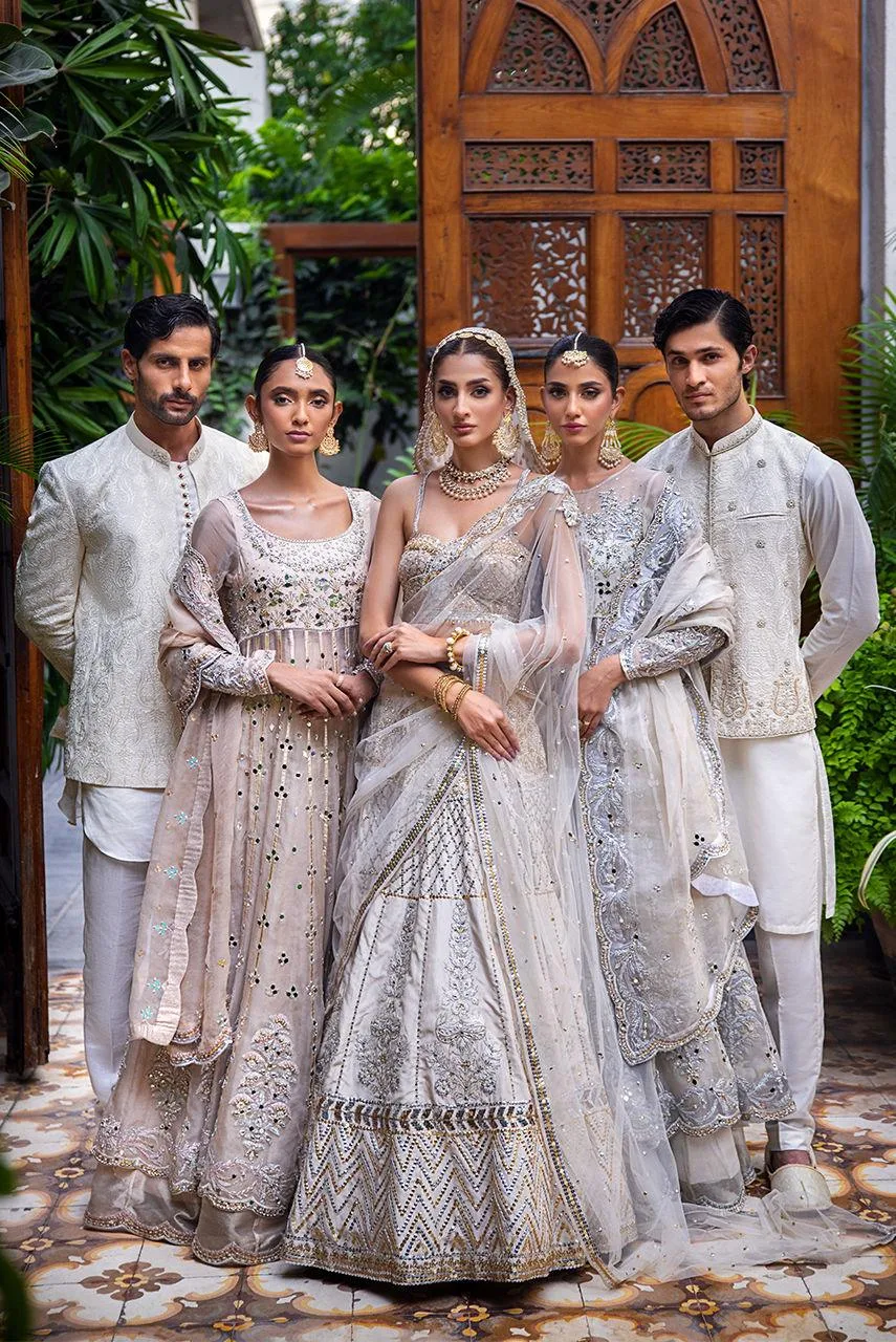 Deepak Perwani Jaipur Heritage Wedding Wear Organza – view 3 – Poshaq