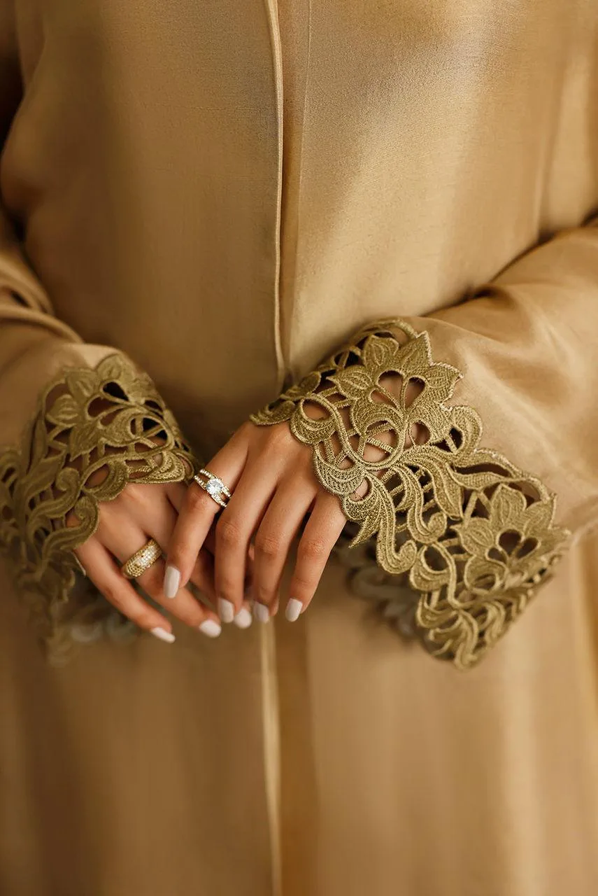 Deepak Perwani Lilah Silk Edit 24 Gold Raw Silk – view 4 – Poshaq