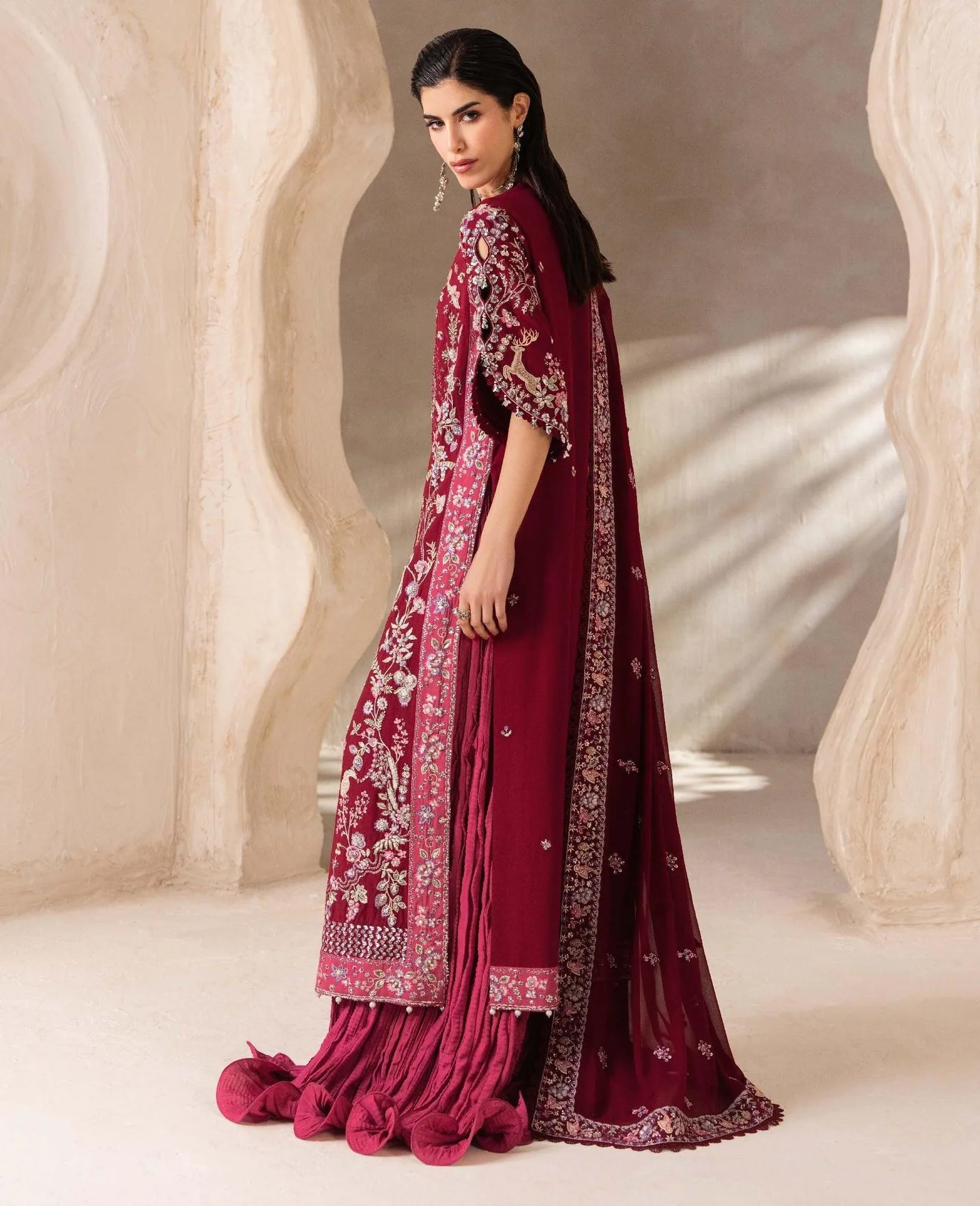 Republic Womenswear Luxury Formal 26 Coral Georgette – view 2 – Poshaq