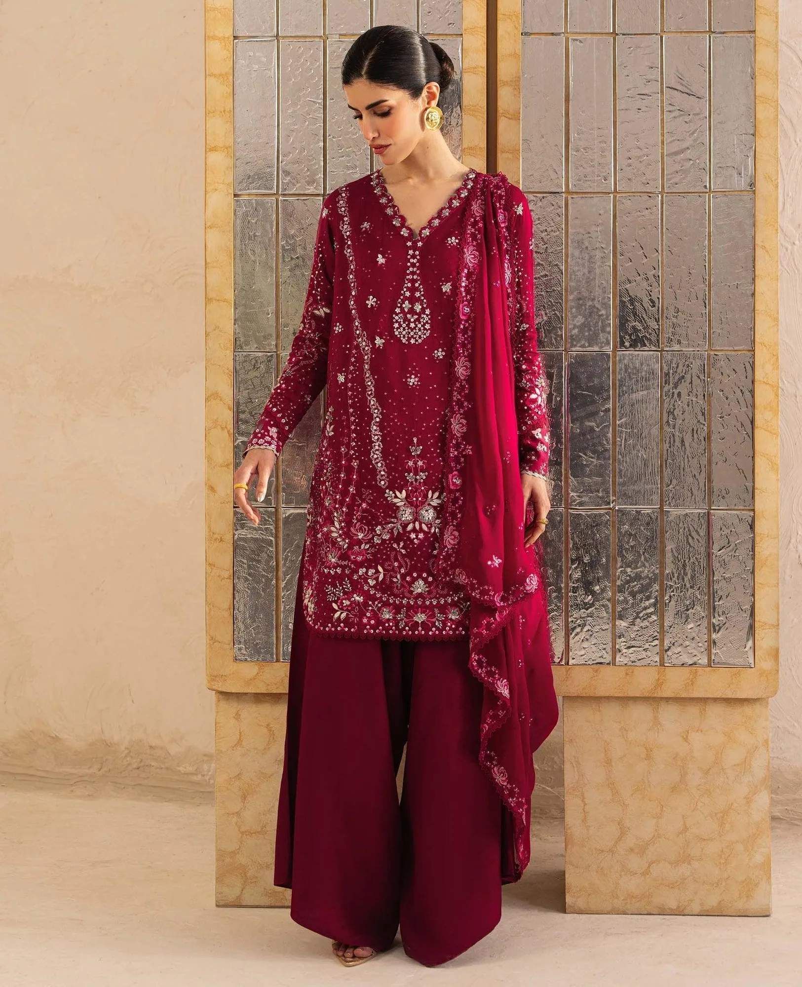 Republic Womenswear Luxury Formal 26 Silver Georgette – view 1 – Poshaq