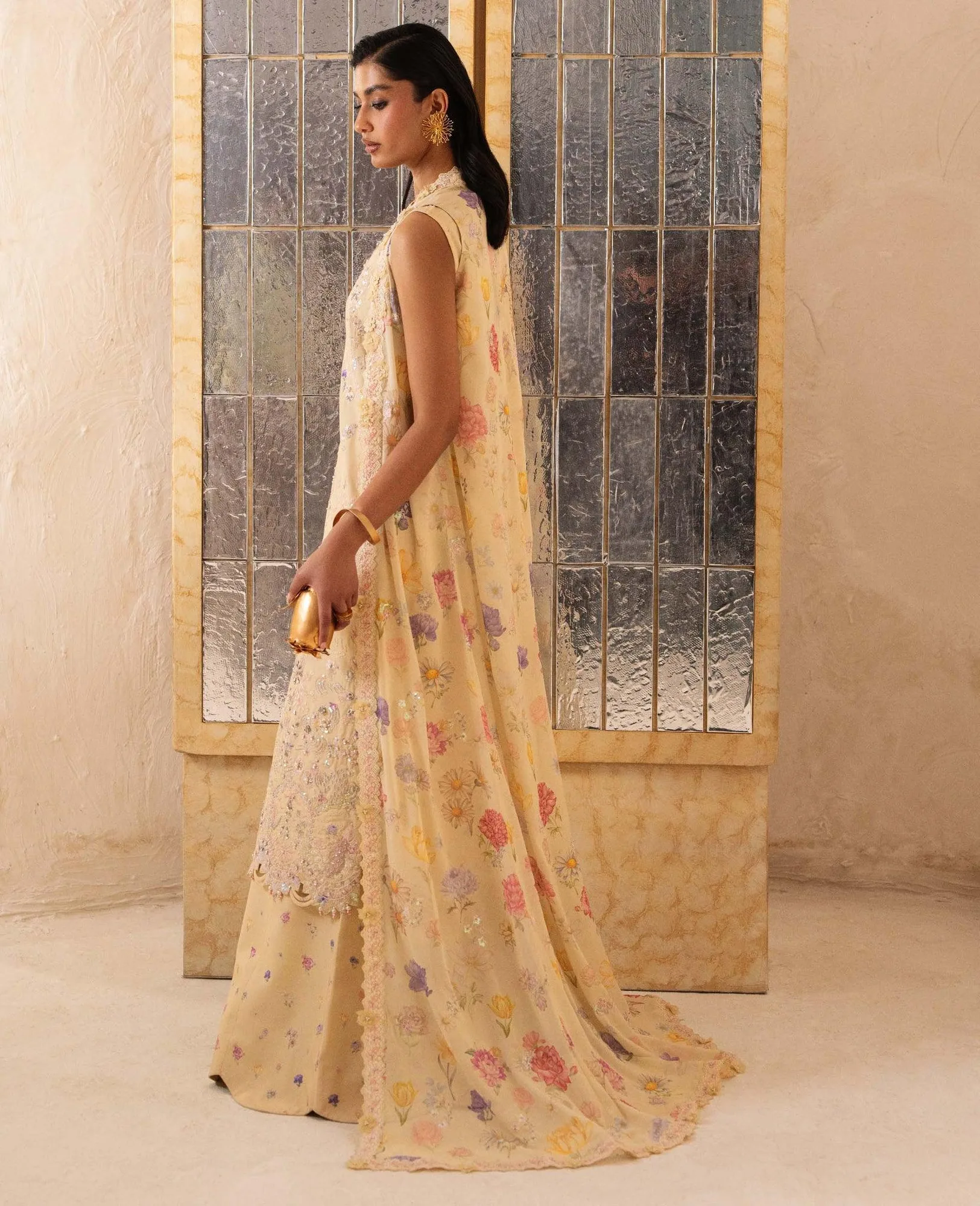 Republic Womenswear Luxury Formal 26 Yellow Chiffon – view 2 – Poshaq