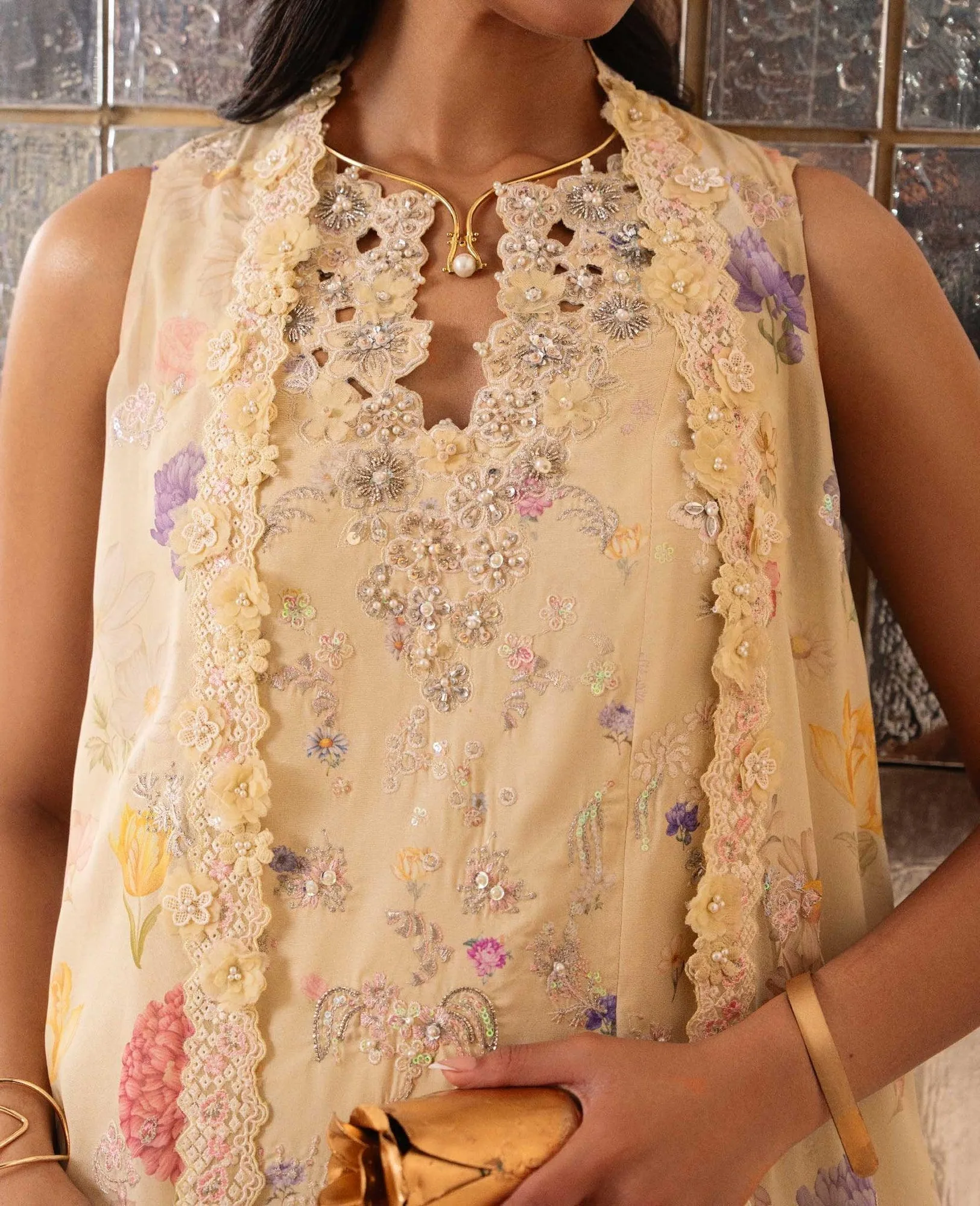 Republic Womenswear Luxury Formal 26 Yellow Chiffon – view 3 – Poshaq