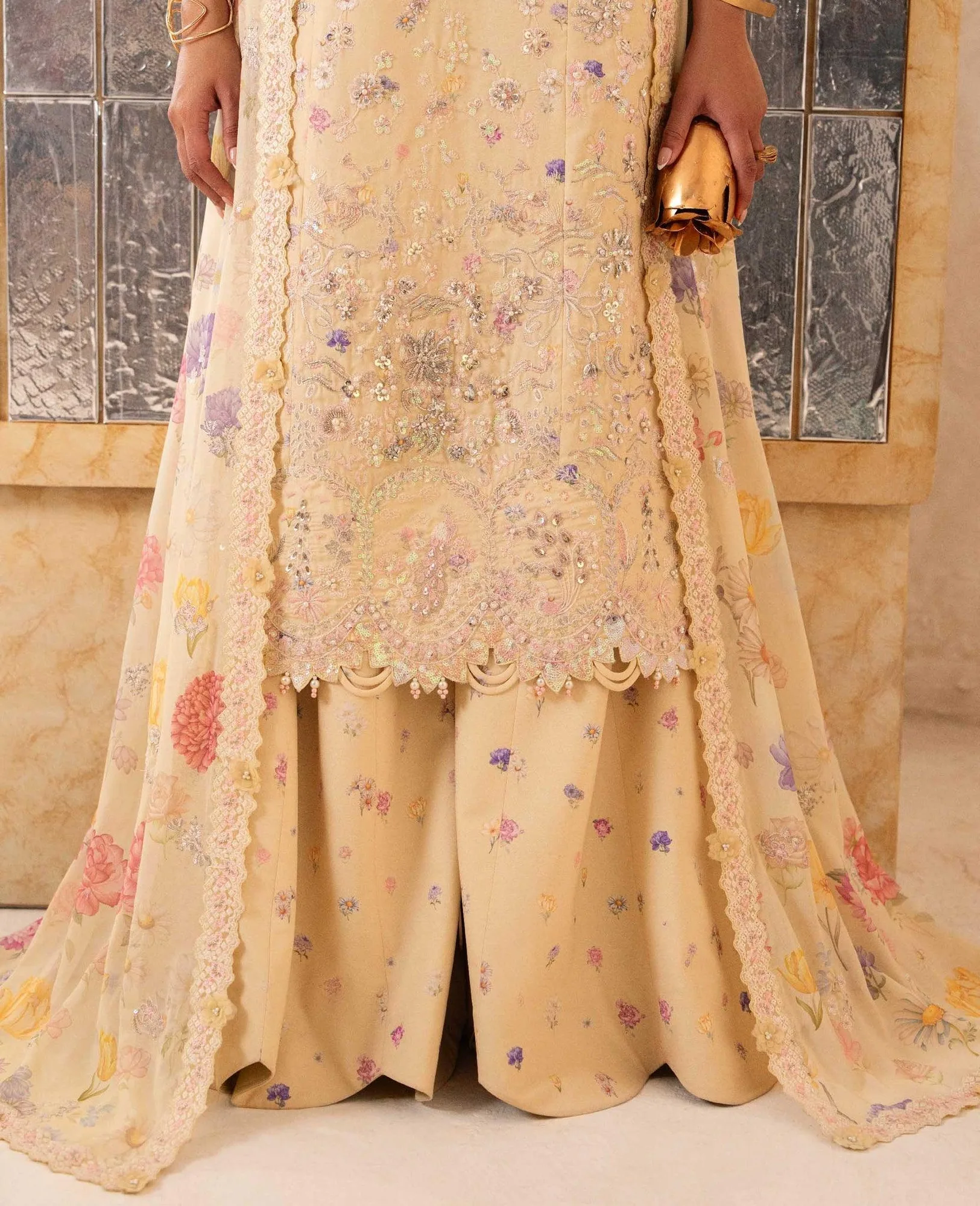 Republic Womenswear Luxury Formal 26 Yellow Chiffon – view 4 – Poshaq