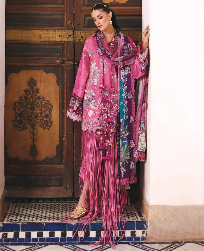 Republic Womenswear Reine Luxury Lawn 26 Yellow Organza – view 1 – Poshaq