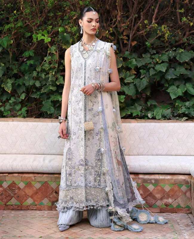 Republic Womenswear Reine Luxury Lawn 26 Organza – view 1 – Poshaq
