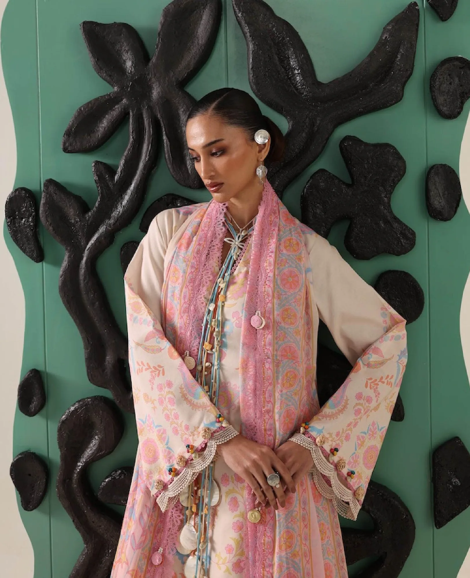 Republic Womenswear Neoma Summer Prints 26 Peach Chiffon – view 3 – Poshaq