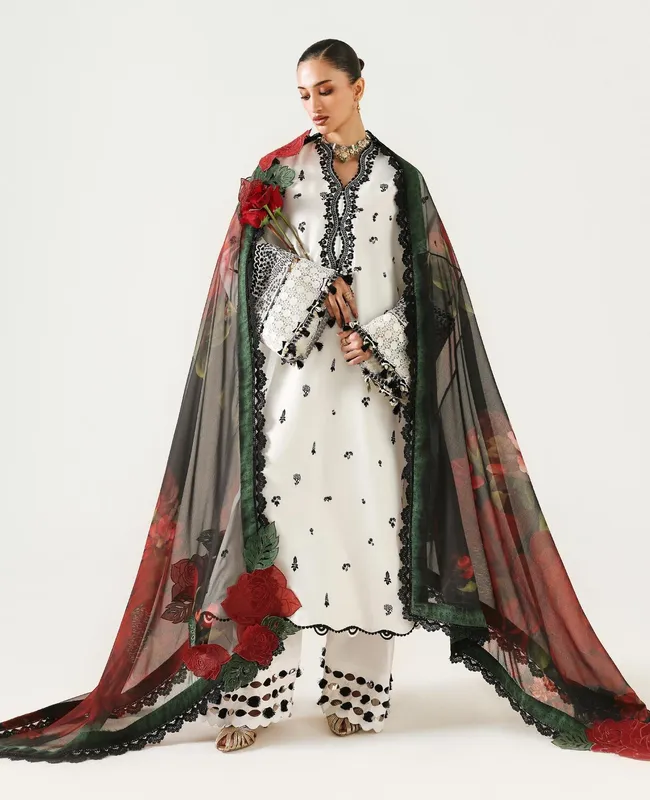 Republic Womenswear Neoma Summer Prints 26 Black Organza – view 1 – Poshaq