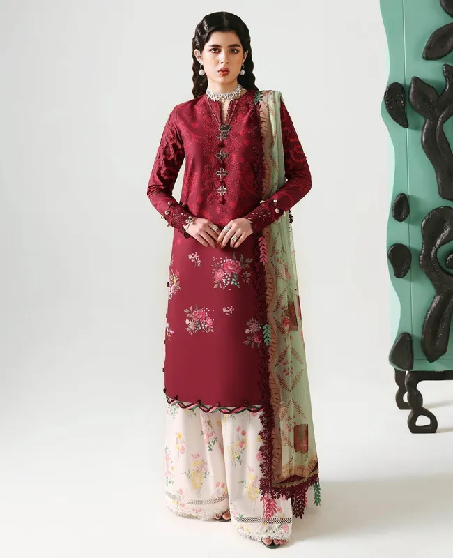 Republic Womenswear Neoma Summer Prints 26 White Organza – view 1 – Poshaq