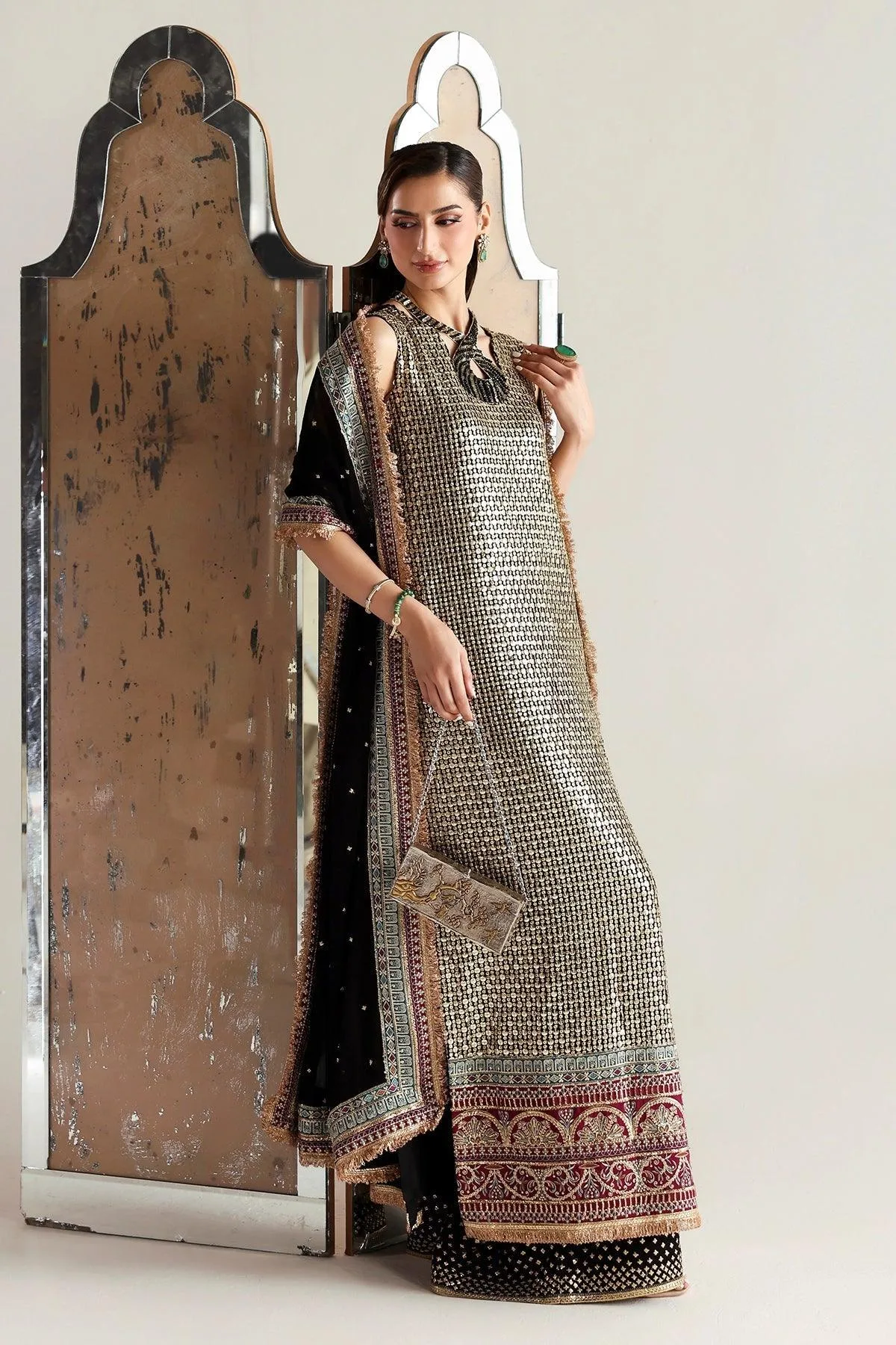 Vanya Rene Eid Festive Black Chiffon – view 5 – Poshaq