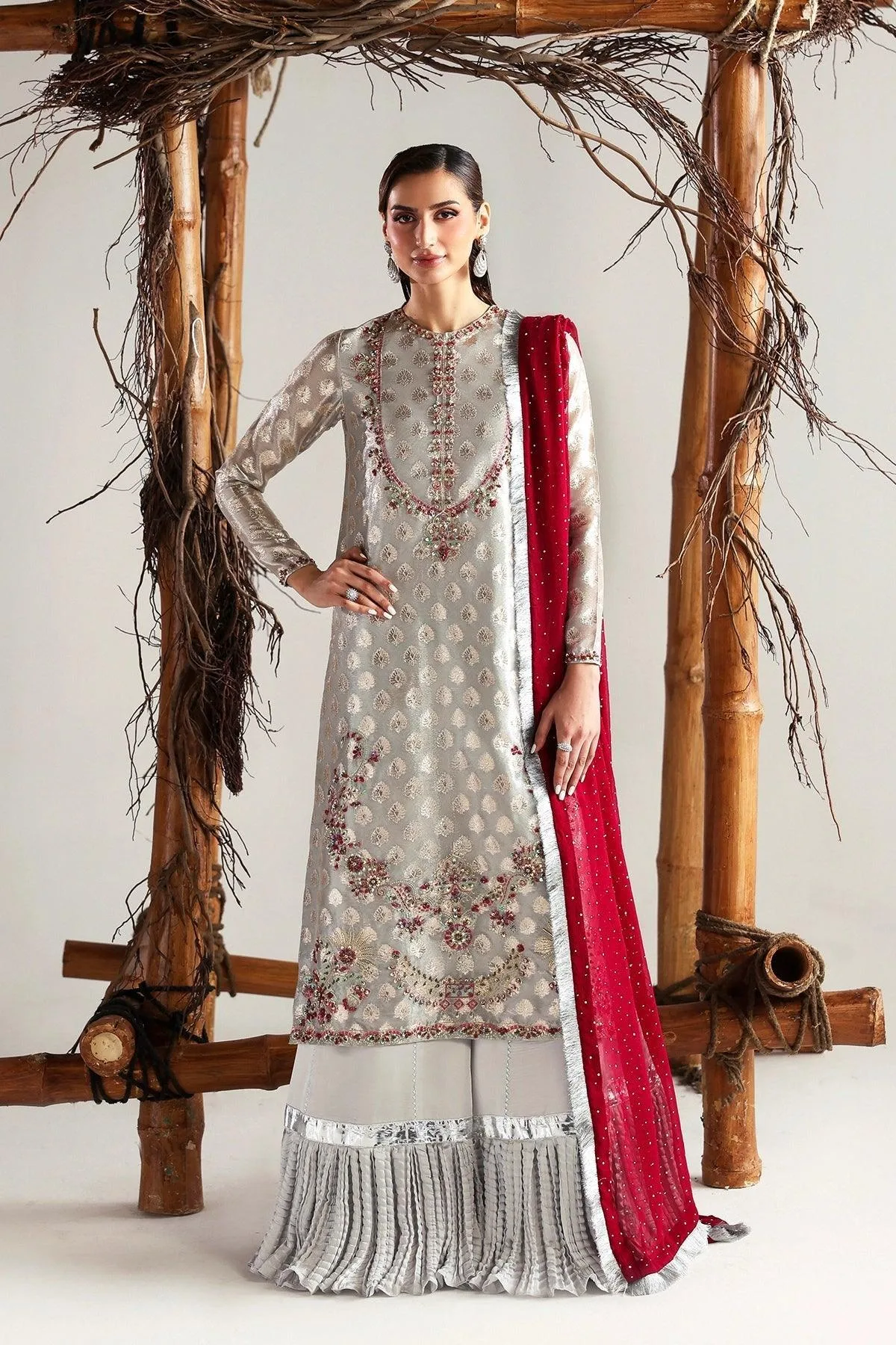 Vanya Rene Eid Festive Silver – view 1 – Poshaq