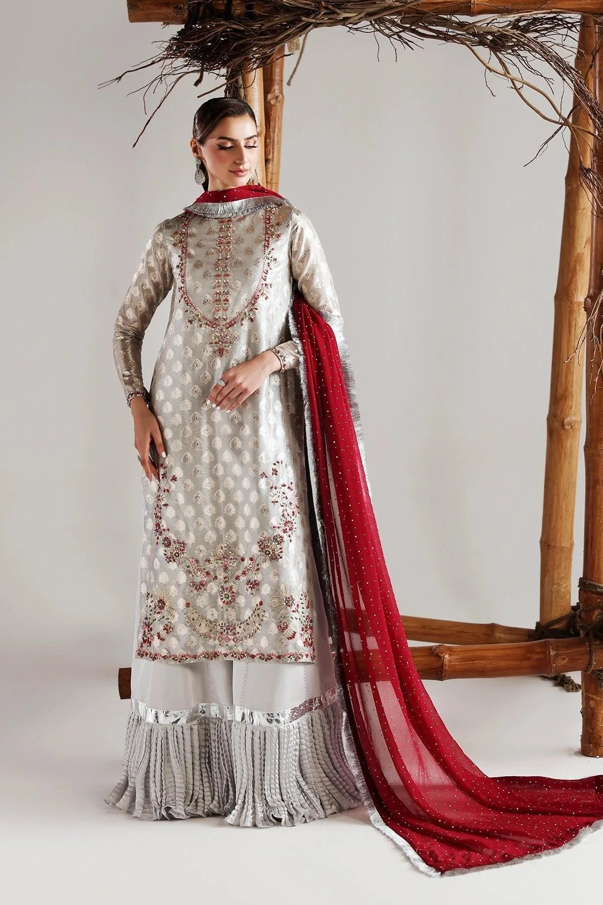 Vanya Rene Eid Festive Silver – view 5 – Poshaq