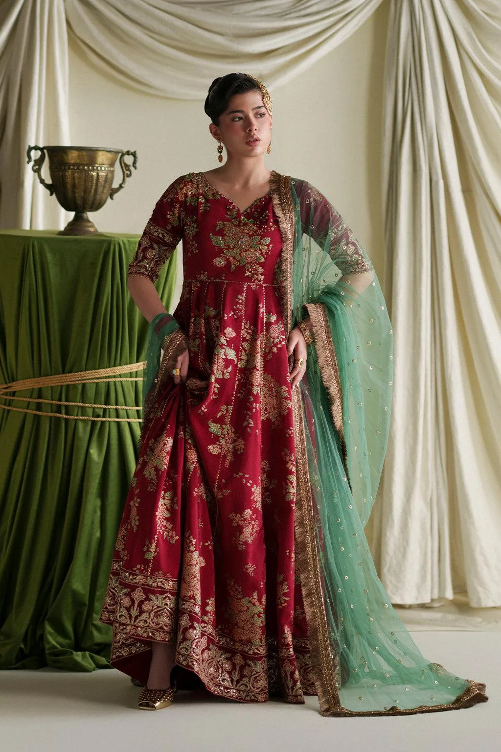 Vanya The Regal Edit Red Silk – view 1 – Poshaq