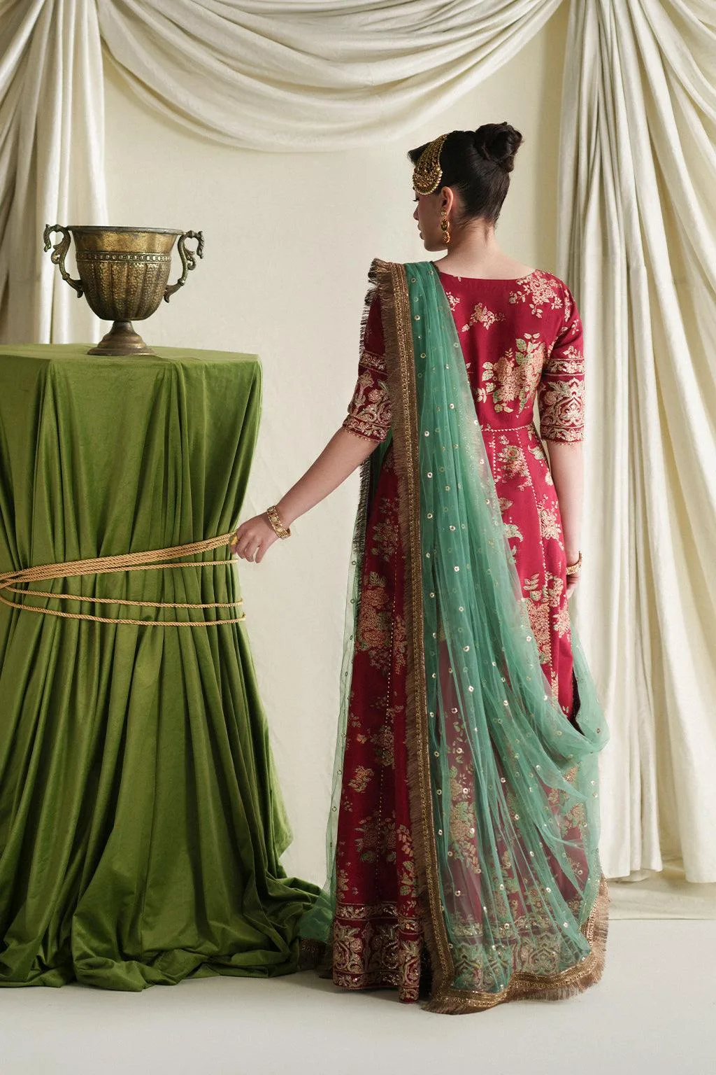 Vanya The Regal Edit Red Silk – view 2 – Poshaq