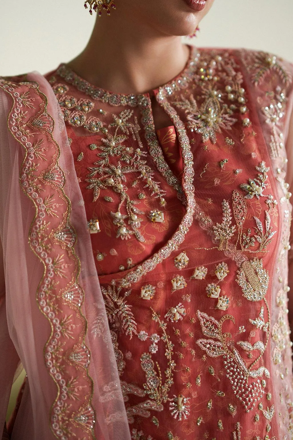 Vanya The Regal Edit Ivory Velvet – view 3 – Poshaq