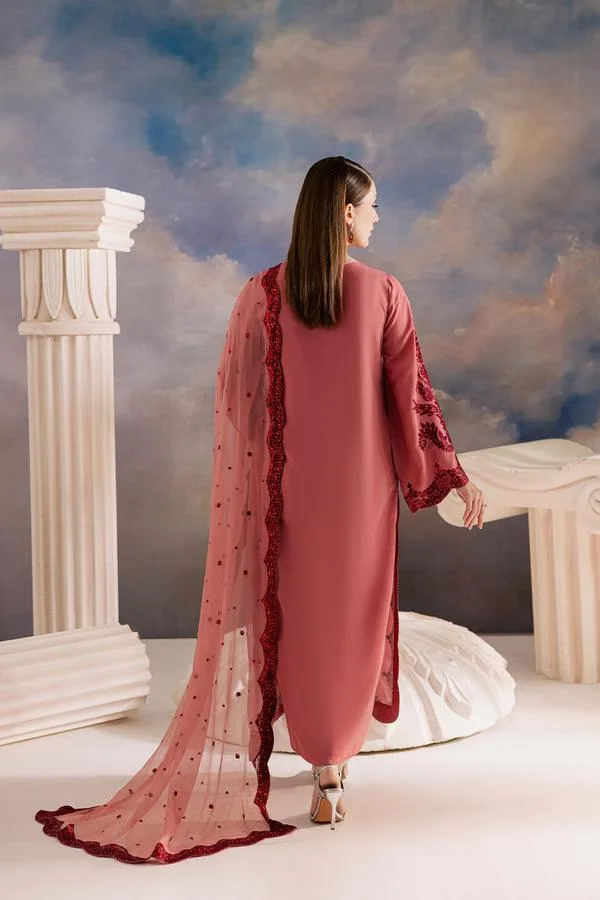 Vanya Golden Hour Maroon Chiffon – view 2 – Poshaq