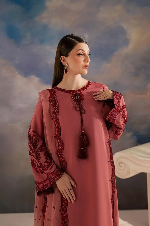 Vanya Golden Hour Maroon Chiffon – view 4 – Poshaq