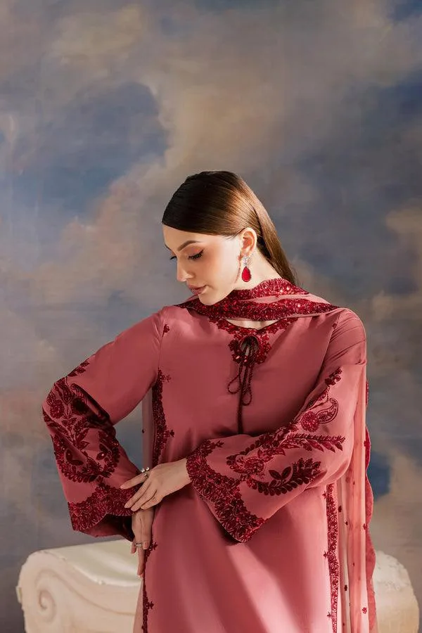 Vanya Golden Hour Maroon Chiffon – view 5 – Poshaq