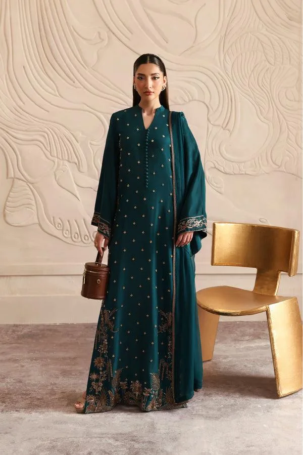 Vanya Revuse Wedding Formals Teal Chiffon – view 1 – Poshaq